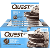 Vitamin D Bars Quest Nutrition Protein Bar Cookies & Cream 60g 12 pcs