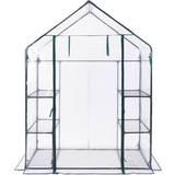 Stainless steel Mini Greenhouses VonHaus Walk in Greenhouse 193cm Stainless steel PVC Plastic
