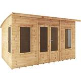 Sheds Mercia Garden Products 12 8ft Double Door Premium Shiplap Helios Summerhouse with Windows wilko (Building Area )