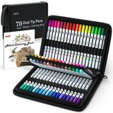Colouring pens for adults Shuttle Art dual tip brush pens markers 70 colors fine and brush dual tip