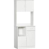 Wood Storage Cabinets Homcom Kitchen Cupboard Storage Cabinet 71x178cm