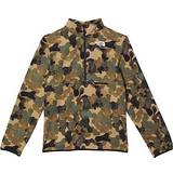 The North Face Fleece Garments The North Face Kids' Glacier 1/4 Zip Pullover Utility Brown Camo Texture Print