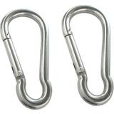 The Home Fusion Company Set Of 2 M4 x 40mm BZP Steel Snap Hooks