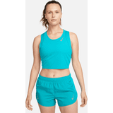 Nike Dri-FIT Race Women's Cropped Running Tank Blue