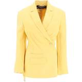 Women - Yellow Blazers Jacquemus La Veste Tibau linen-blend blazer yellow