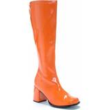 70's Shoes Fancy Dress Ellie Adult Gogo Costume Boots Orange