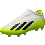 Adidas Firm Ground Shoes Football Shoes adidas X Crazyfast.3 Laceless FG - Ftwr White/Core Black/Lucid Lemon