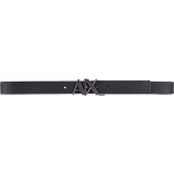 Armani Exchange Logo Buckle Leather Belt - Black