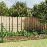 Welded Wire Fences vidaXL Wire Mesh Fence Green 1.1x25 m