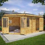 Firewood Shed Corner Lodge Plus side shed 44mm Double