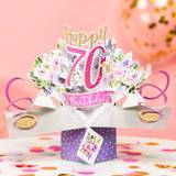Second Nature Pop Ups ‘70th Birthday’ Flowers 3D Card