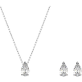 Jewellery Sets Swarovski Teardrop Attract Pear Set - Silver/White