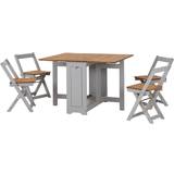 Dining table and chairs SECONIQUE Santos Butterfly Dining Set 92x115cm 5pcs