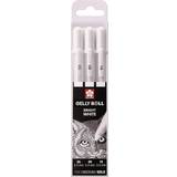 White Gel Pens Sakura Gelly Roll Bright White Fine Medium Bold Set 3-pack