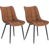 Leathers Kitchen Chairs WOLTU Dining Kitchen Chair 85.5cm 2pcs
