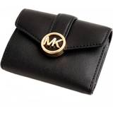 Michael Kors womens wallet carmen medium flap bifold purse black