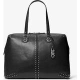 Michael Kors Weekend Bags Michael Kors MK Astor Extra-Large Studded Leather Weekender Bag Black