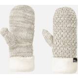 White - Women Mittens Jack Wolfskin Women's Womens Highloft Knitted Sherpa Lined Winter Gloves Mittens Cream/Winter Pearl