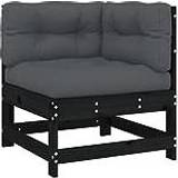 Black Modular Sofa Garden & Outdoor Furniture vidaXL Corner Modular Sofa