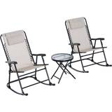 Garden Dining Chairs Bistro Sets OutSunny 3 Pcs Bistro Set
