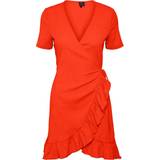 Short Dresses on sale Vero Moda Haya Short Dress - Orange/Spicy Orange