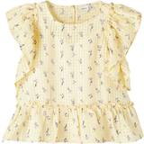 Lace Tops Children's Clothing Name It Kid's Printed Short Sleeved Top - Double Cream