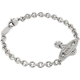 Vivienne Westwood Mini Bas Relief Chain Bracelet - Silver/Transparent