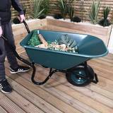 Green Wheelbarrows Samuel Alexander 110 150kg Capacity Heavy Duty Garden Wheelbarrow