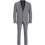 Grey Suits Jack & Jones Solaris Super Slim Fit Suit - Grey/Light Grey Melange