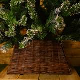 Premier 52cm 26cm Natural Brown Wicker Skirt Christmas Tree Stand