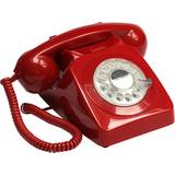 Gpo Landline Phones Gpo 746 Rotary 1970s-style Retro Landline Phone Curly Cord, Authentic Bell Ring