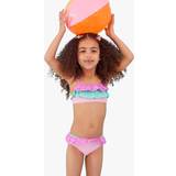 Elastane Bikinis Children's Clothing Accessorize Angels Kids' Laser Cut Ruffle Detail Bikini, Multi