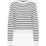 French Connection Women Tops French Connection Lillie Mozart Stripe Jumper, Summer White/Utility Blue