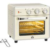 White Ovens Homcom Oven Warm Broil Toast Bake Air Fryer 1400W Cream White