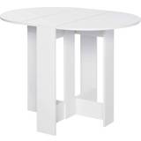 White Dining Tables Homcom Folding Drop Leaf Dining Table 76x104cm