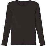 Lace Tops Children's Clothing Name It Kab LS Slim Top - Black (13198423)