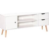 Retractable Drawers TV Benches Homcom Modern Stand TV Bench 28x44cm