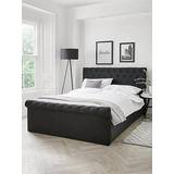 Black Beds & Mattresses Aspire Chesterfield Ottoman 115x210cm