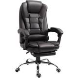 Brown Office Chairs Homcom PU Leather Executive Office Chair 127cm