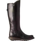 Leather High Boots Fly London MOL 2 - Black Lea