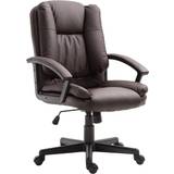 Office Chairs Homcom Vinsetto Swivel Rolling Brown Office Chair 104cm