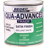 Bedec White Paint Bedec Aqua Advanced Satin 2.5L Wood Paint White