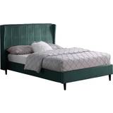 SECONIQUE Amelia Dark Bed Panel Stitched Winged Headboard 4ft6 160.5x211cm