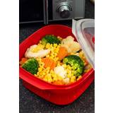 Red Food Cookers Good2Heat Plus Multisteamer with Steamer Tray