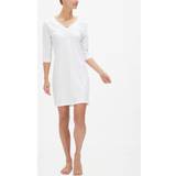 Men Nightgowns Hanro Women's 3/4 Sleeve Nightdress White