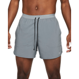 Slit Shorts Nike Men's Dri-Fit Stride 5" Brief-Lined Running Shorts - Smoke Grey/Black