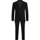 Viscose Clothing Jack & Jones Franco Slim Fit Suit - Black