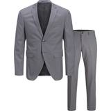 Viscose Clothing Jack & Jones Franco Slim Fit Suit - Grey/Light Grey Melange