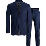 Blue - Men Suits Jack & Jones Franco Slim Fit Suit - Blue/Medieval Blue