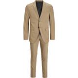 Viscose Suits Jack & Jones Franco Slim Fit Suit - Beige/Petrified Oak